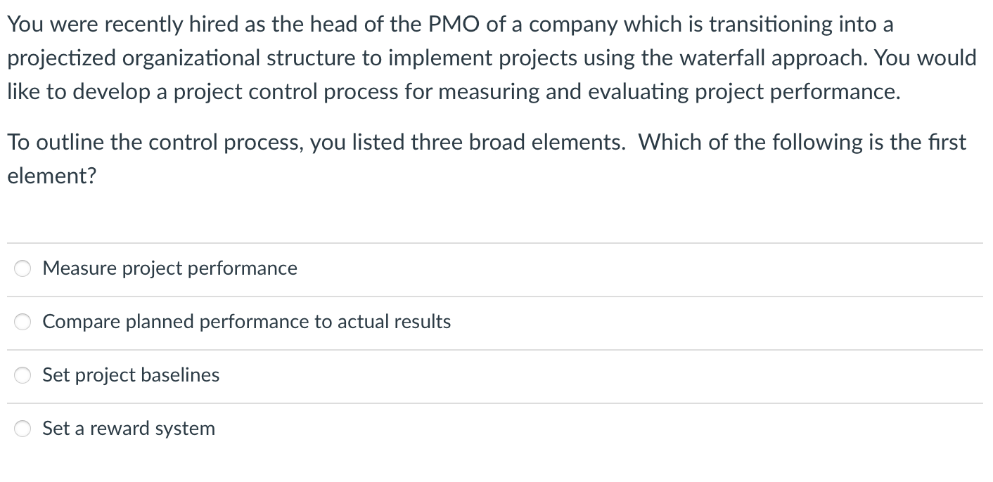 You were recently hired as the head of the PMO of