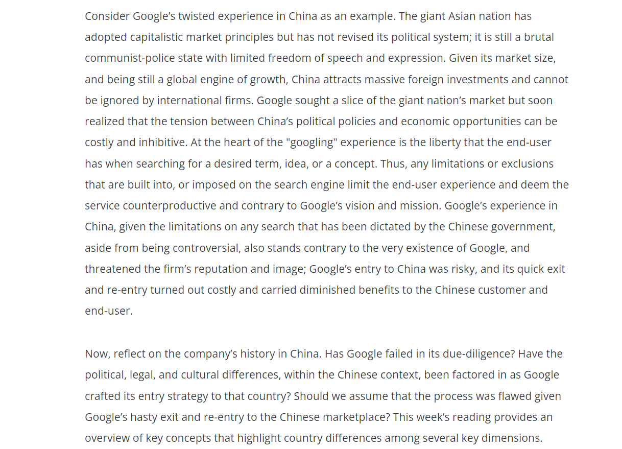 Reflect on this weeks lecture notes and consider