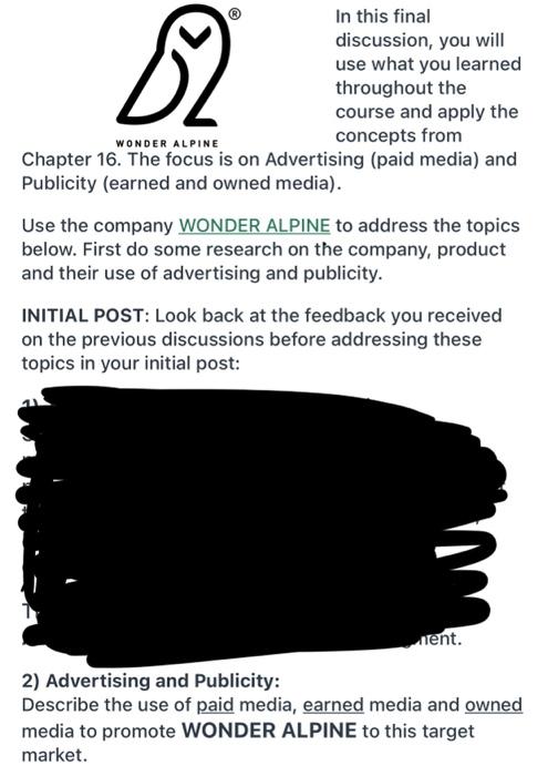 82 In this final discussion, you will use what