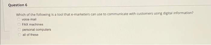 Question 4 All of the following are known