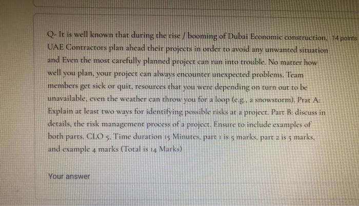 Q- It is well known that during the rise /