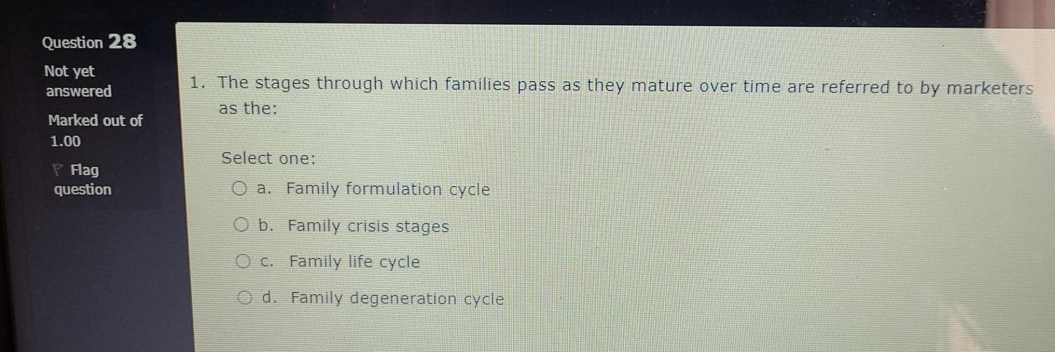 Question 1 Not yet answered Setting the goals for