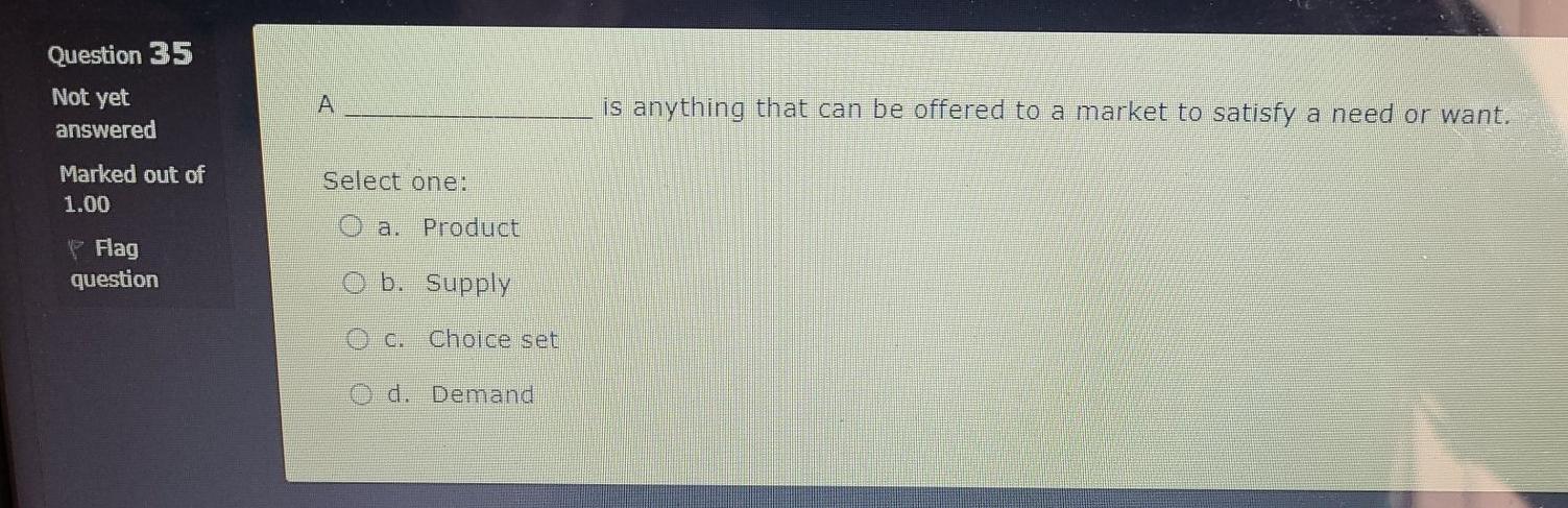 Question 1 Not yet answered Setting the goals for