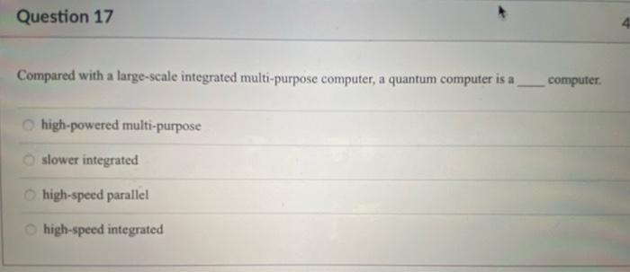 Question 17 Compared with a large-scale