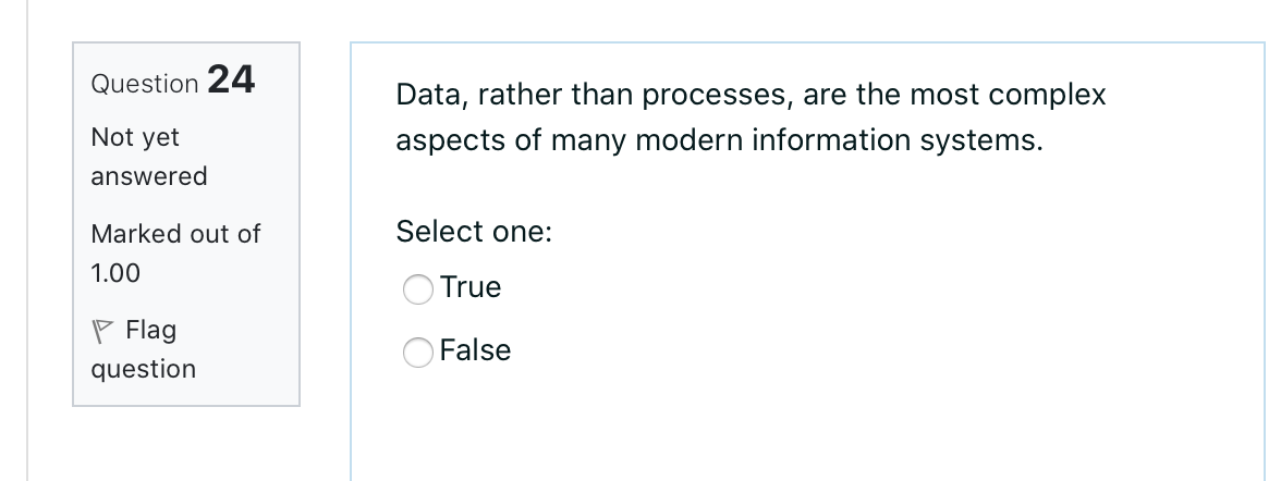 Data, rather than processes, are the most complex