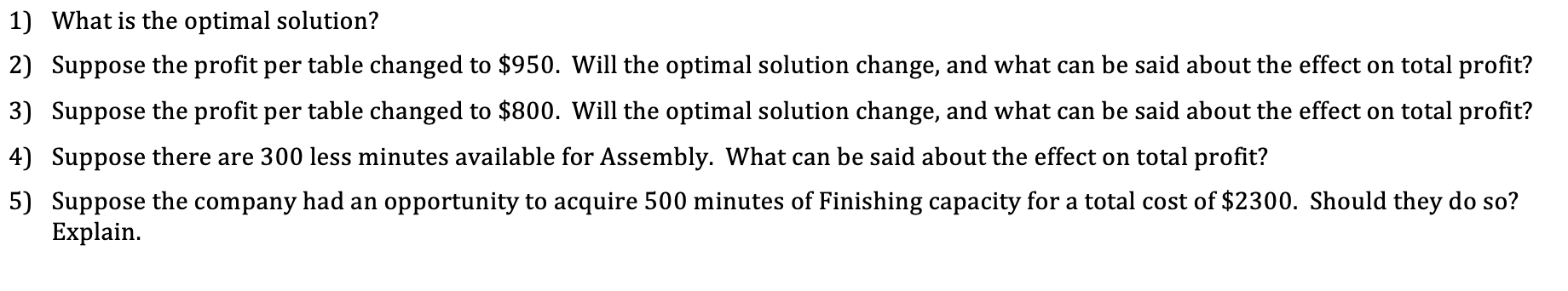 Reference the following sensitivity report to