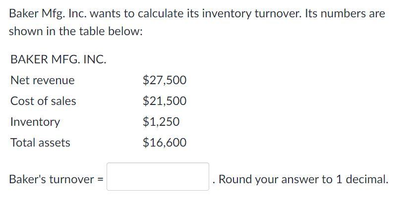 These are both the same question! Baker Mfg. Inc.