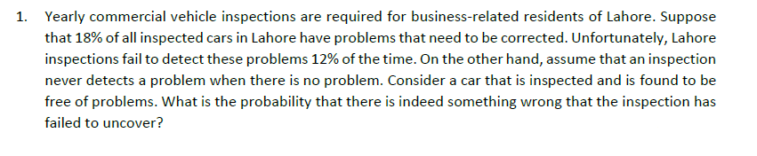 1. Yearly commercial vehicle inspections are