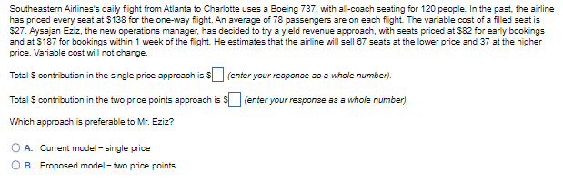 Southeastern Airlines's daily flight from Atlanta