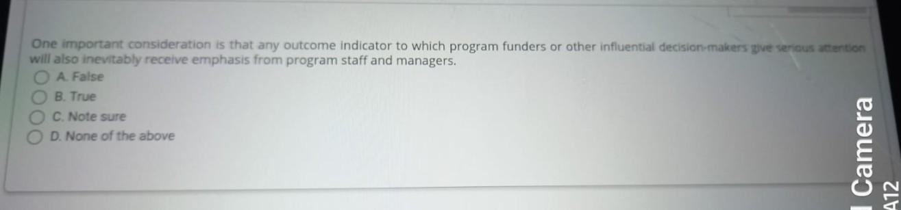 One important consideration is that any outcome