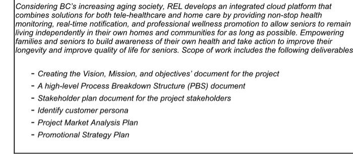 Considering BC 's increasing aging society, REL