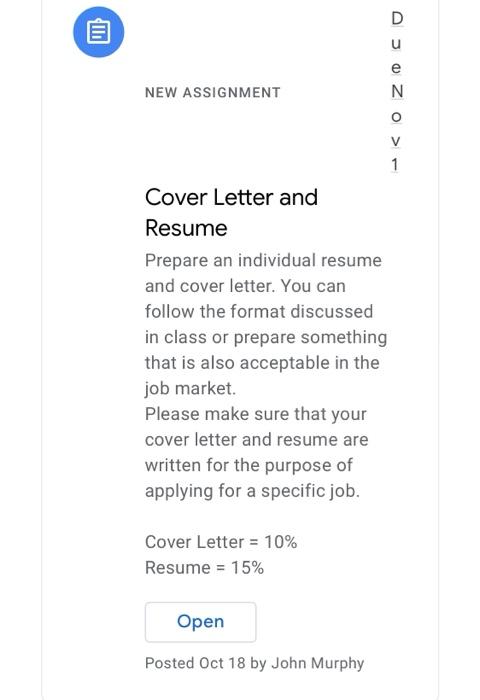 cover letter and resume < O Z DCO u e N NEW