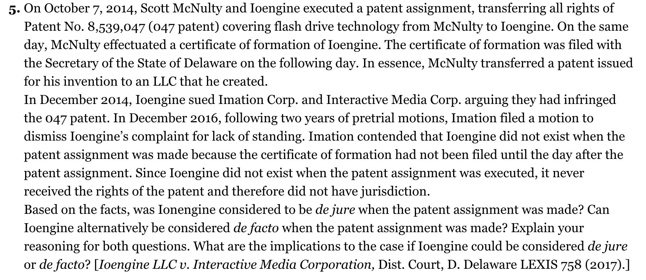 5. On October 7, 2014, Scott McNulty and loengine