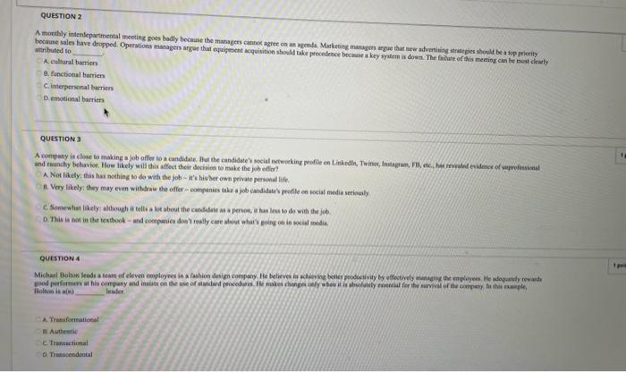 arributed to 1. culfural bairien 3. functional