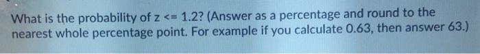 What is the probability of z