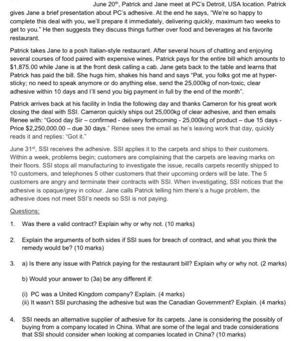 This is a Legal Aspects of Trade- subject case