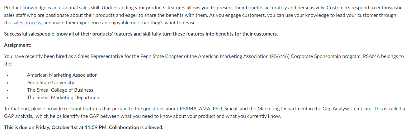 Product knowledge is an essential sales skill.