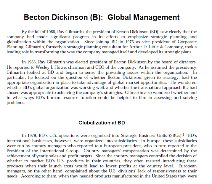 1. a. Briefly outline the B/B1 case situation and