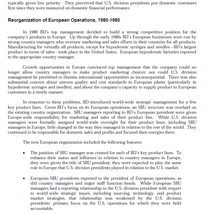 1. a. Briefly outline the B/B1 case situation and