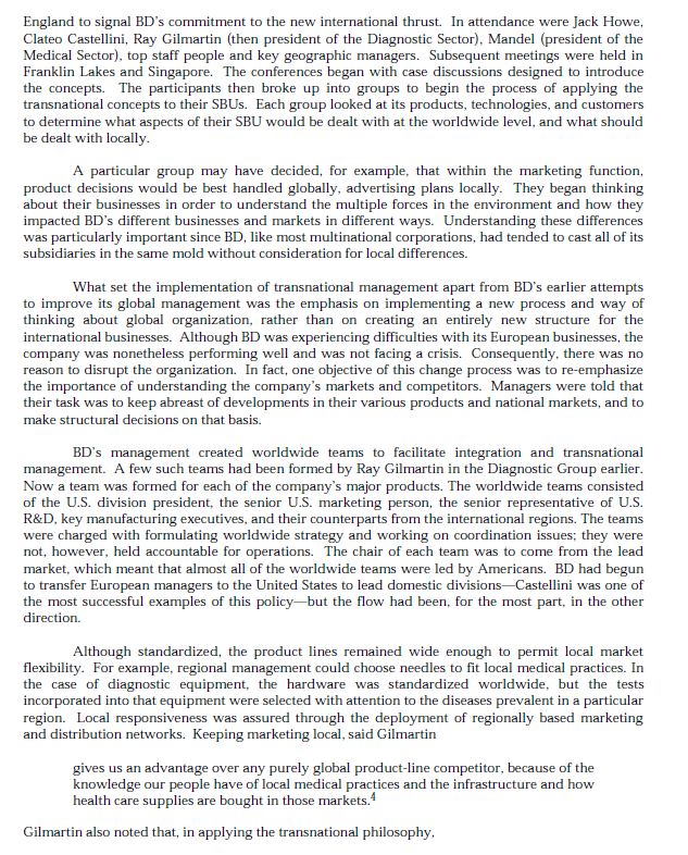 1. a. Briefly outline the B/B1 case situation and