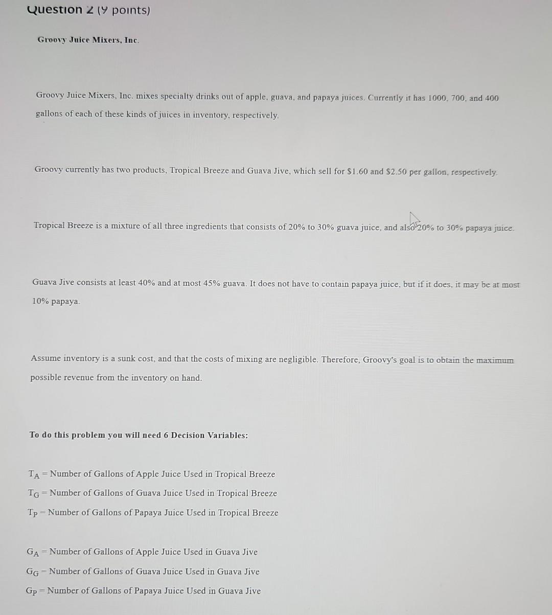 Groovy Juice Mixers, Inc. Groovy Juice Mixers,