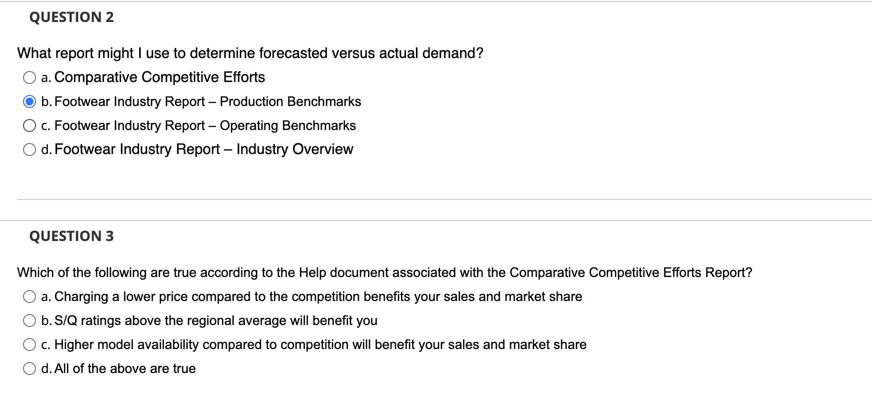 QUESTION 2 What report might I use to determine