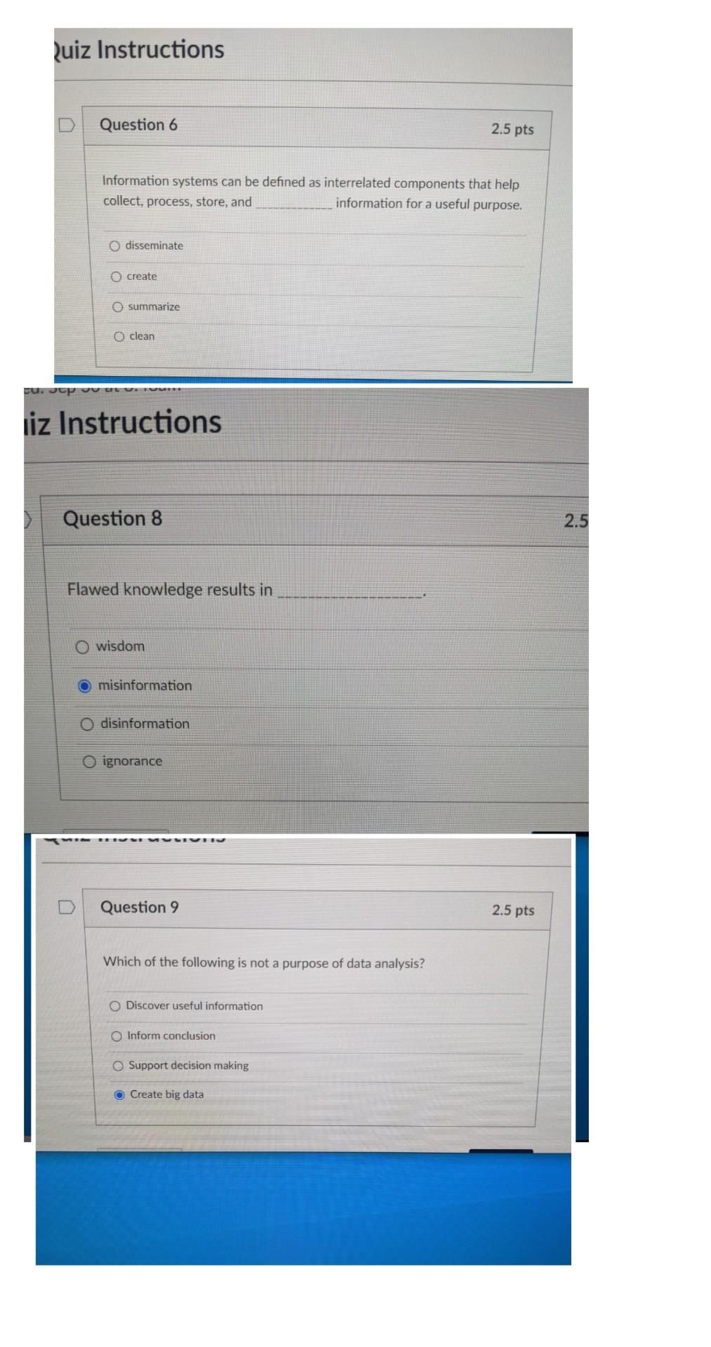 Ruiz Instructions Question 6 2.5 pts Information