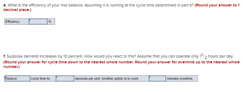 Please assist with sections e and f. An assembly