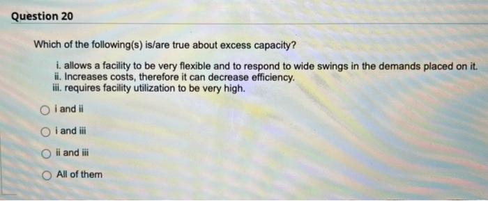 Question 15 Which of the following represents the