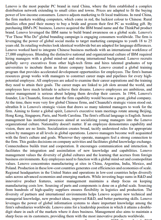Case Study 3 The world's top personal computer