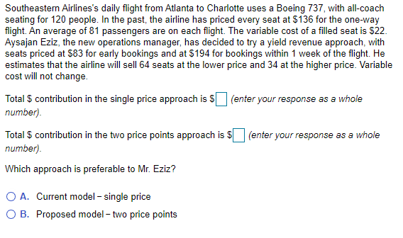Southeastern Airlines's daily flight from Atlanta
