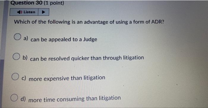 Which of the following is an advantage of using a