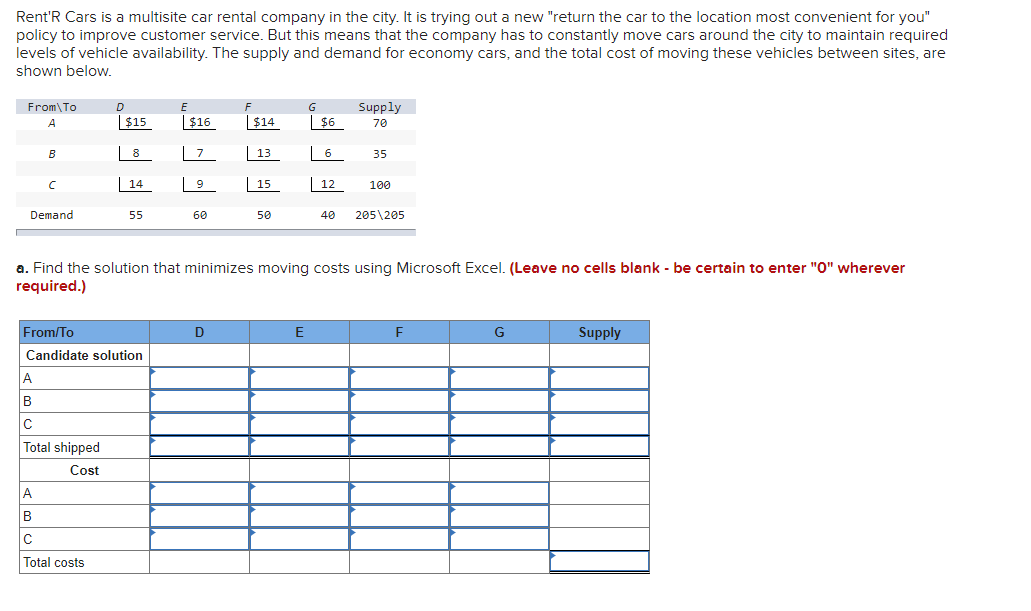 Rent'R Cars is a multisite car rental company in
