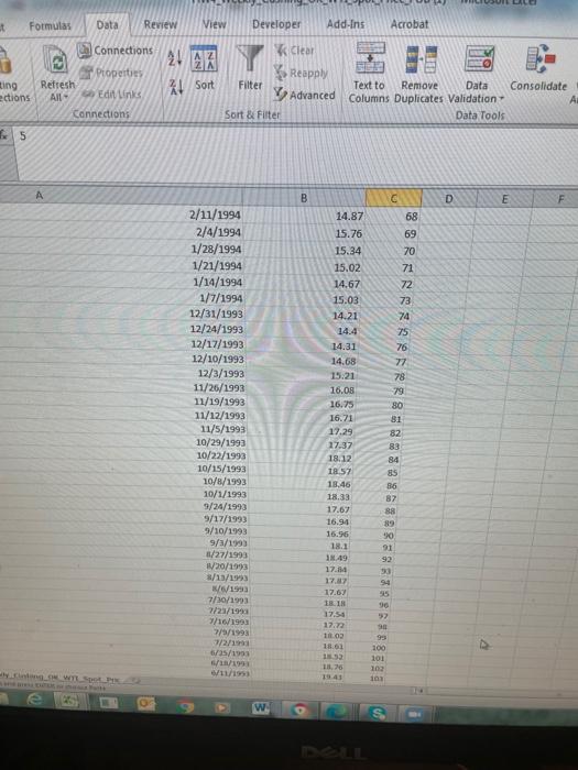 QUESTIONS: 1. Plot time series data (10 pts) 2.