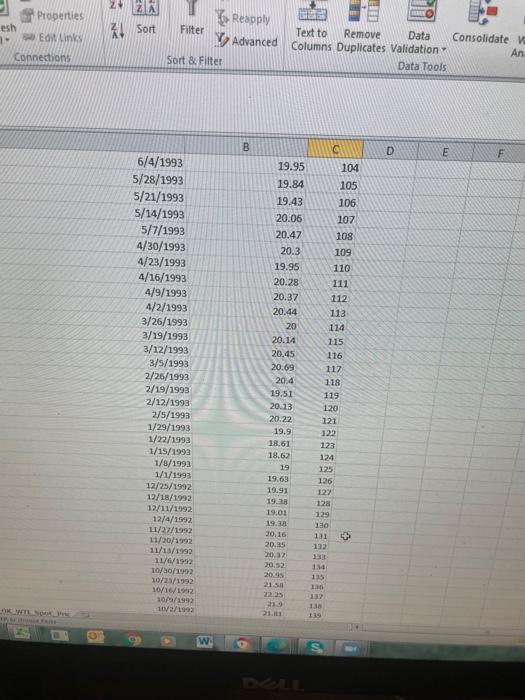 QUESTIONS: 1. Plot time series data (10 pts) 2.