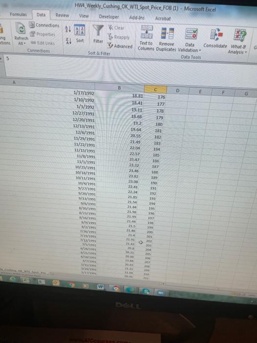QUESTIONS: 1. Plot time series data (10 pts) 2.