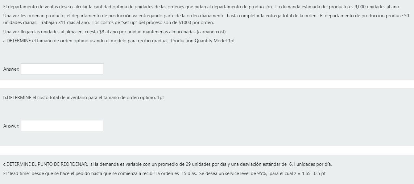 The sales department wants to calculate the