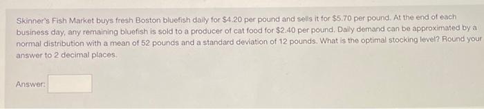 Skinner's Fish Market buys fresh Boston bluefish