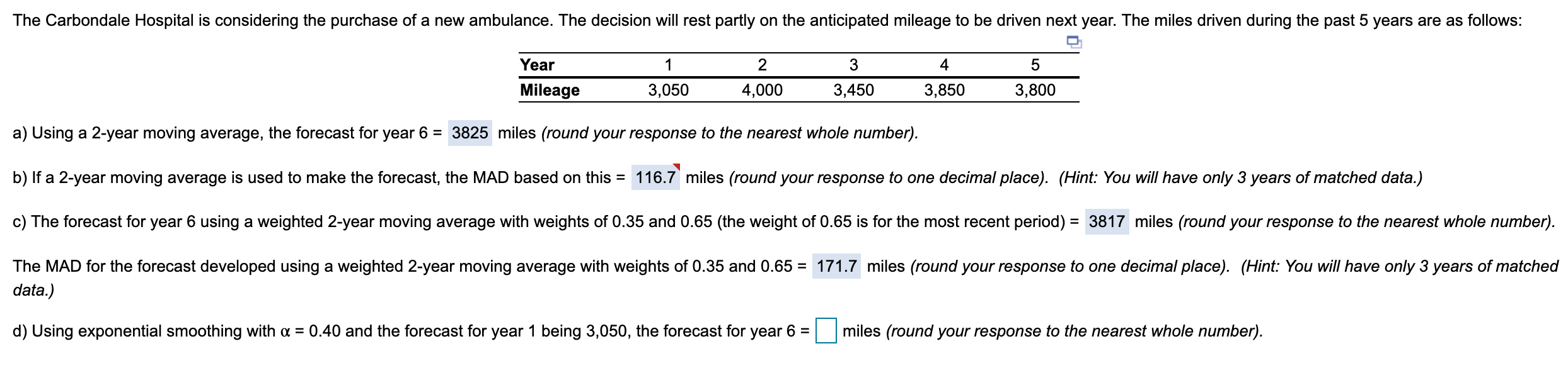 Just part D please. The Carbondale Hospital is