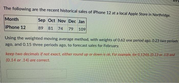 Thank you in advance The following are the recent