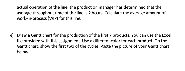 2) Consider a five-task process, with five manual