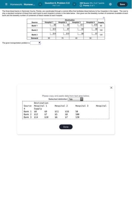 Homework: Homew... Question 6. Problem Co HW SONO
