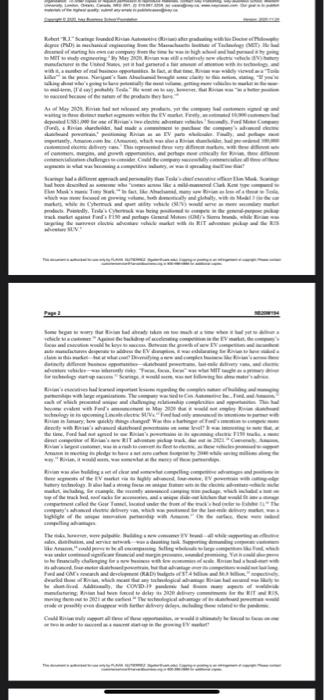 You have been retained by a set of investors to