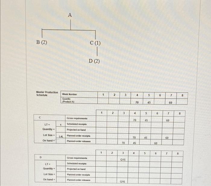 Q16 Given the following information and the bill