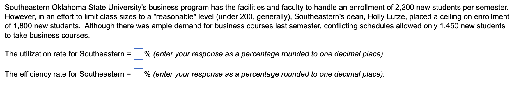 Southeastern Oklahoma State University's business