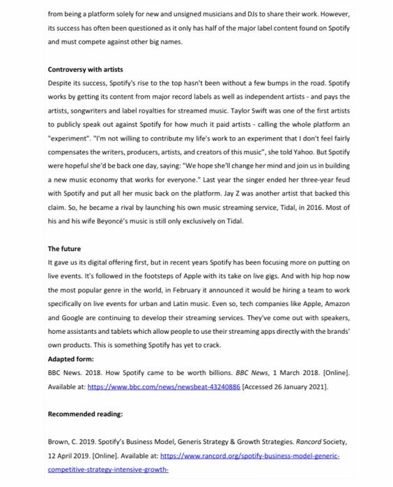 Question 1 (Marks:40) Winning in the marketplace