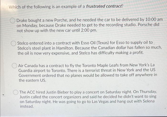 Which of the following is an example of a