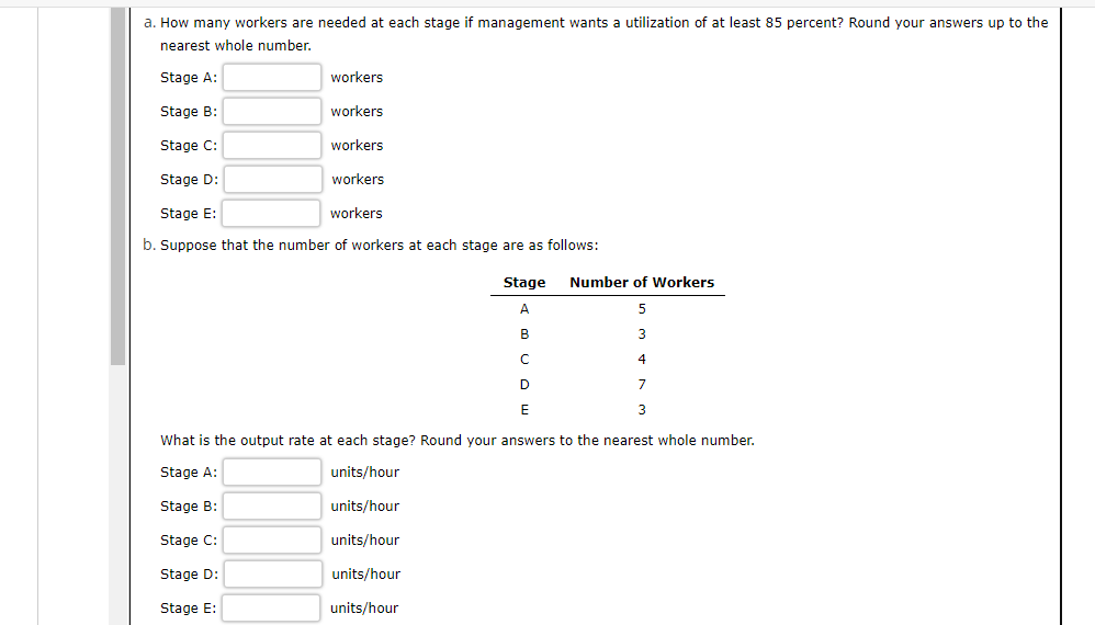 The production process shown below consists of