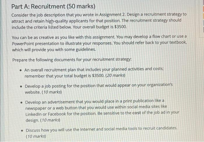 please answer this question, the Job description