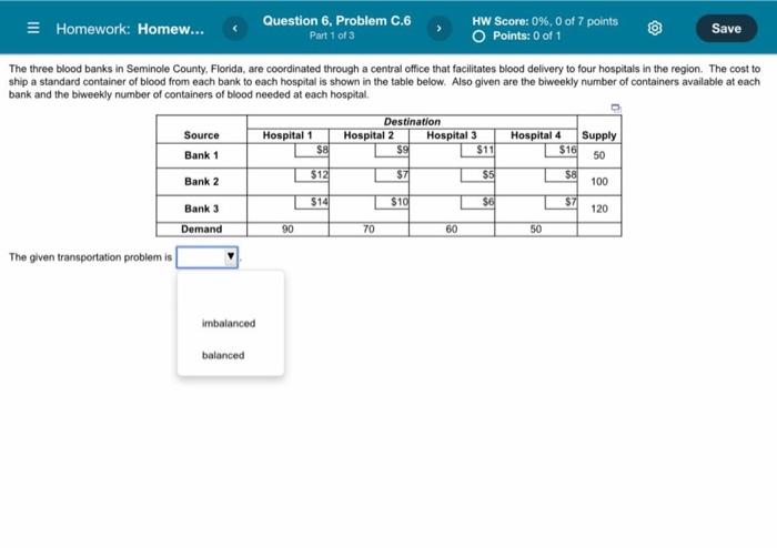 Homework: Homew... Question 6. Problem C.6 HW